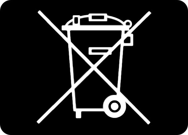 Niet bij het huishoudelijk afval gooien. Recycle elektronische apparaten apart.