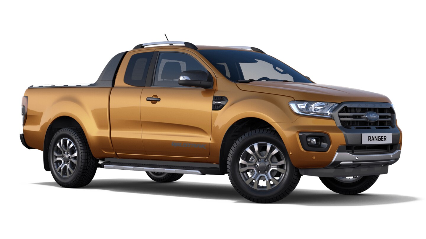 Oranje Ford Ranger