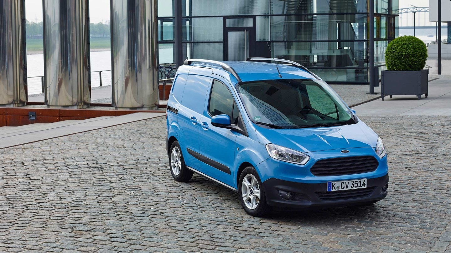 Blue Ford Transit Courier