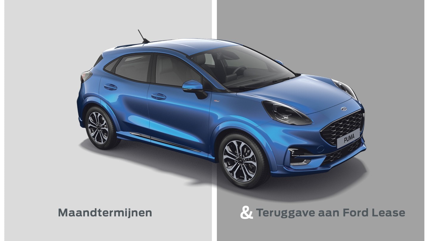 Ford Puma image split between deposit and monthly payments
