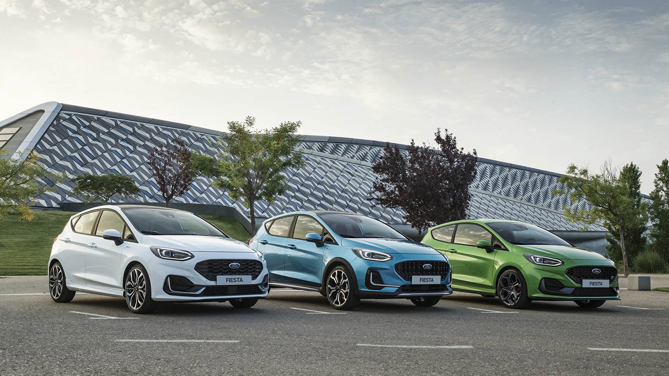 Drie Ford Fiesta’s op een rij 