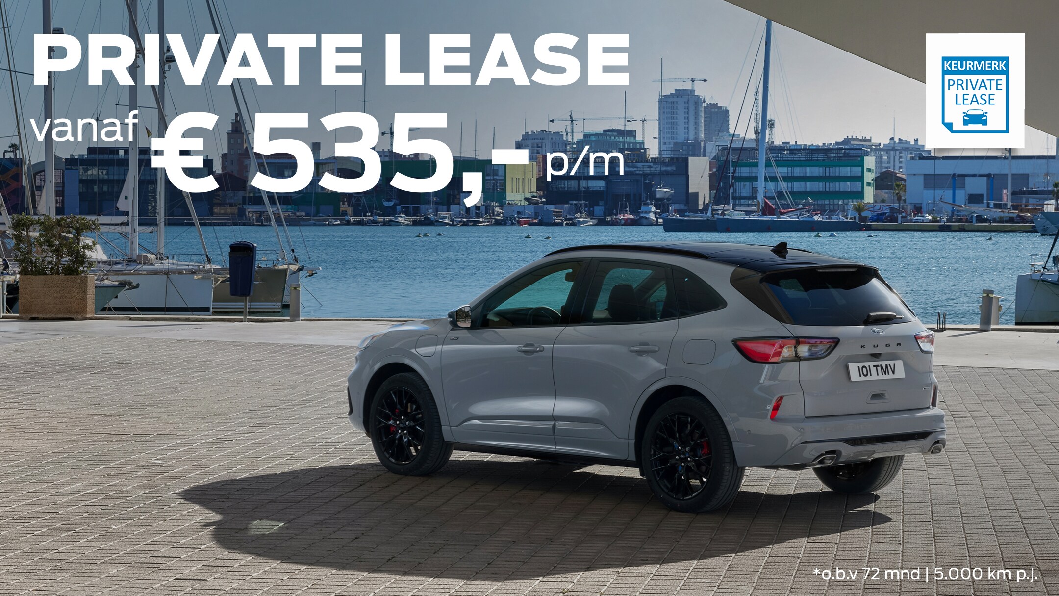 Dark Blue Ford Kuga Lease Offer promo visual