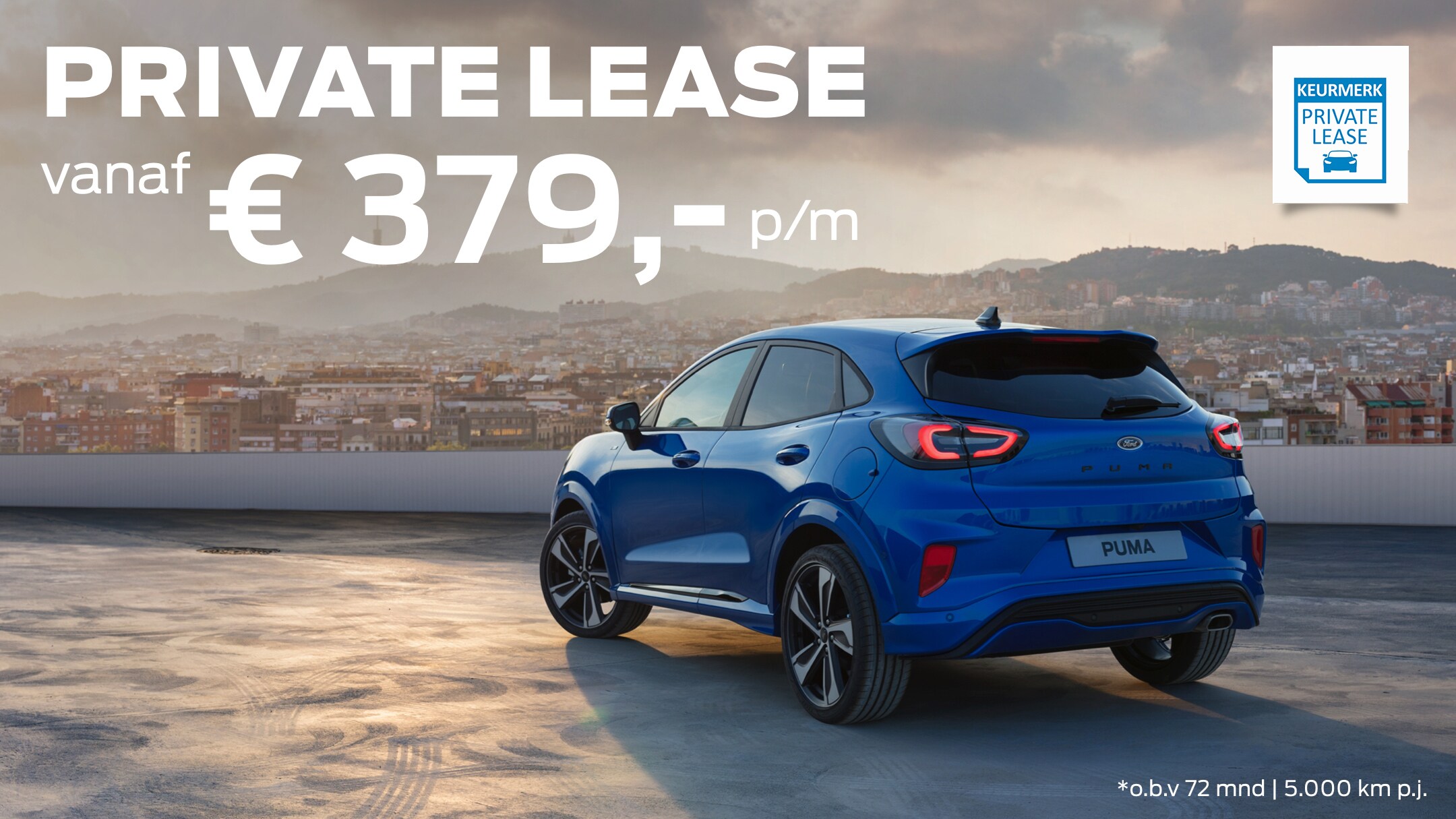 Blue Ford Puma Lease Offer promo visual