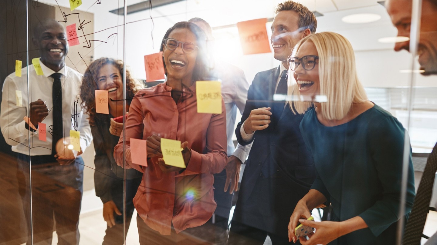 Group of Ford employees brainstorming