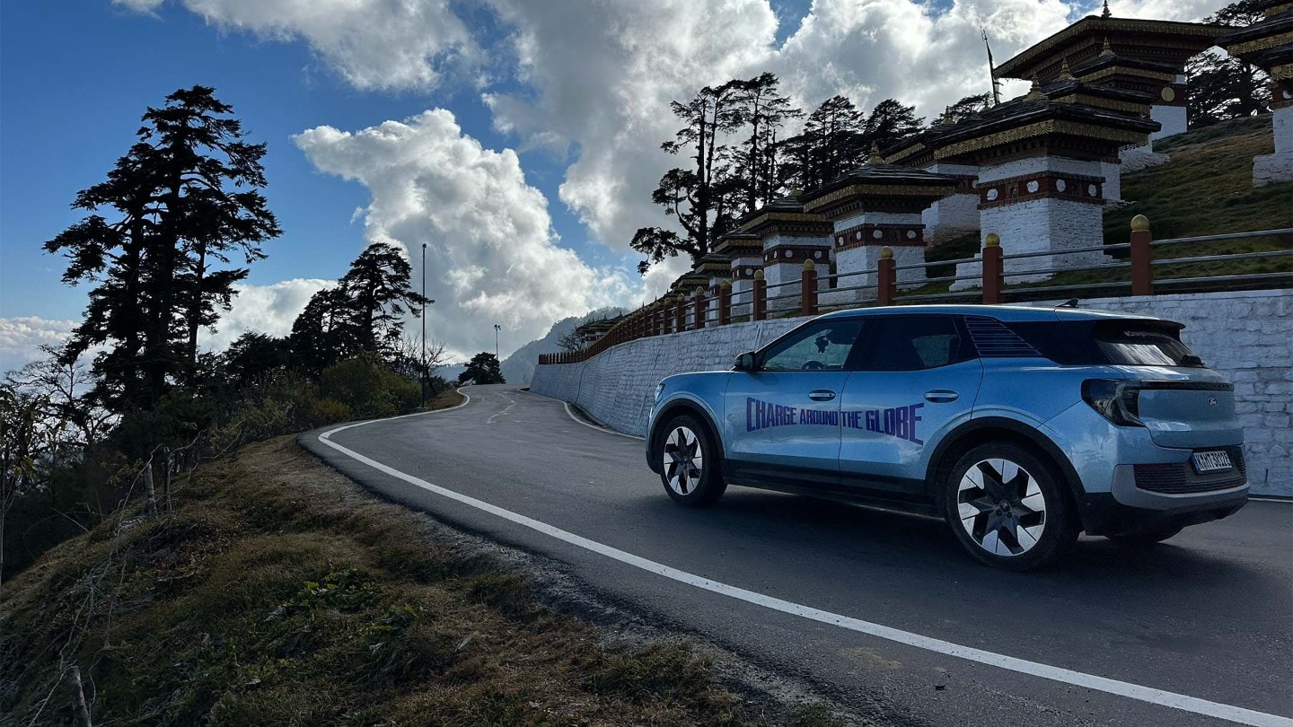 That Ford advanced driver training course comes in handy as Lexie skilfully manoeuvres up sharp mountain inclines.