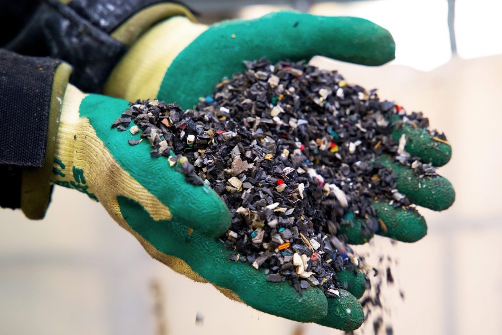 Recycled plastic waste