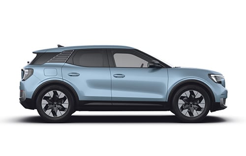 A blue electric Ford Exlorer.