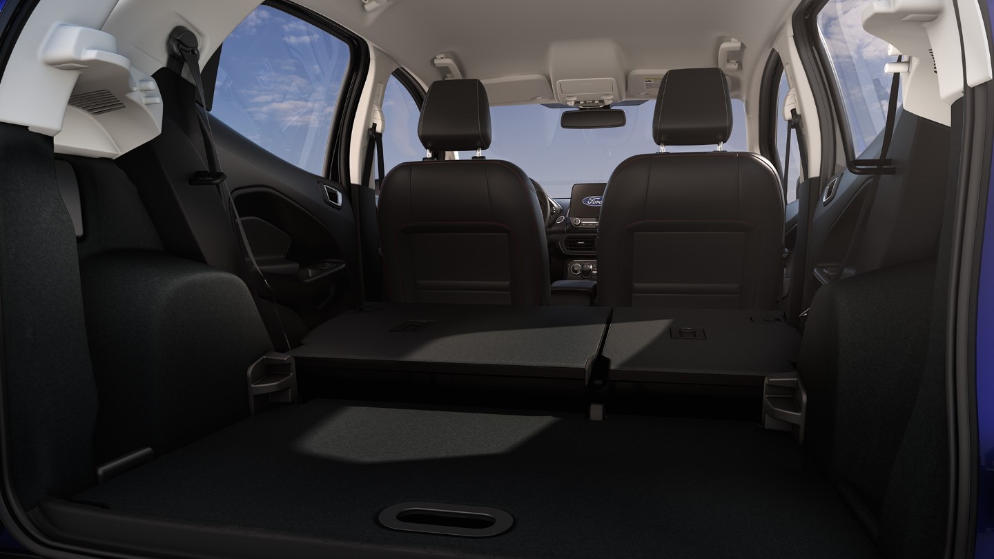 New Ford EcoSport rear storage and folded seats