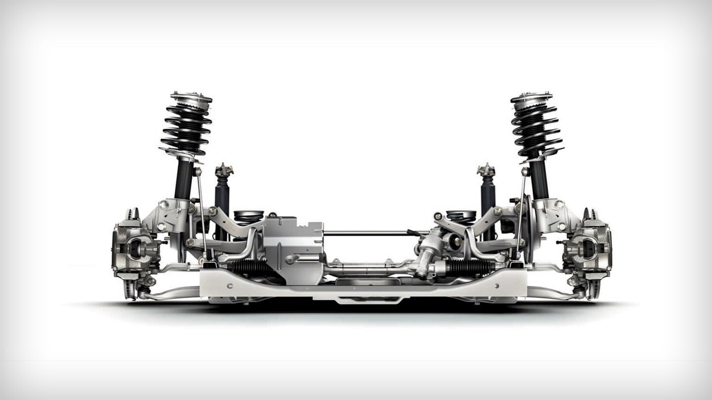 Visual showing Ford Mondeo multi-link rear suspension