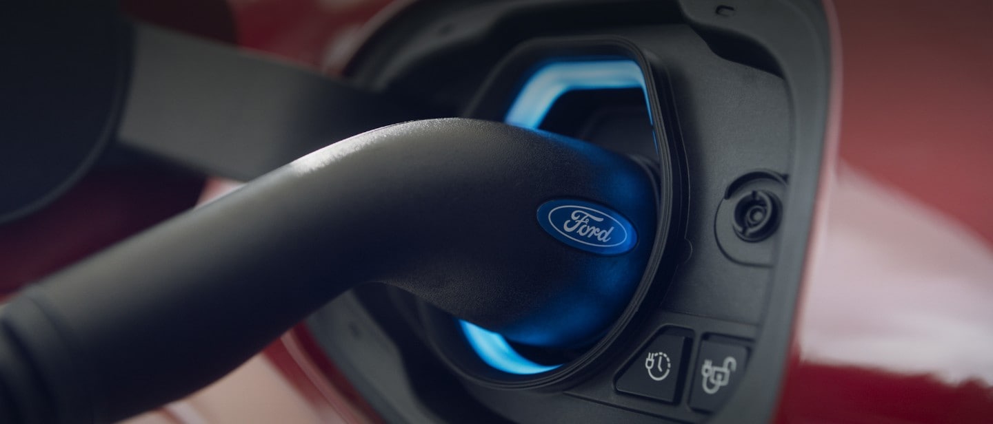 Ford Kuga charging port close up