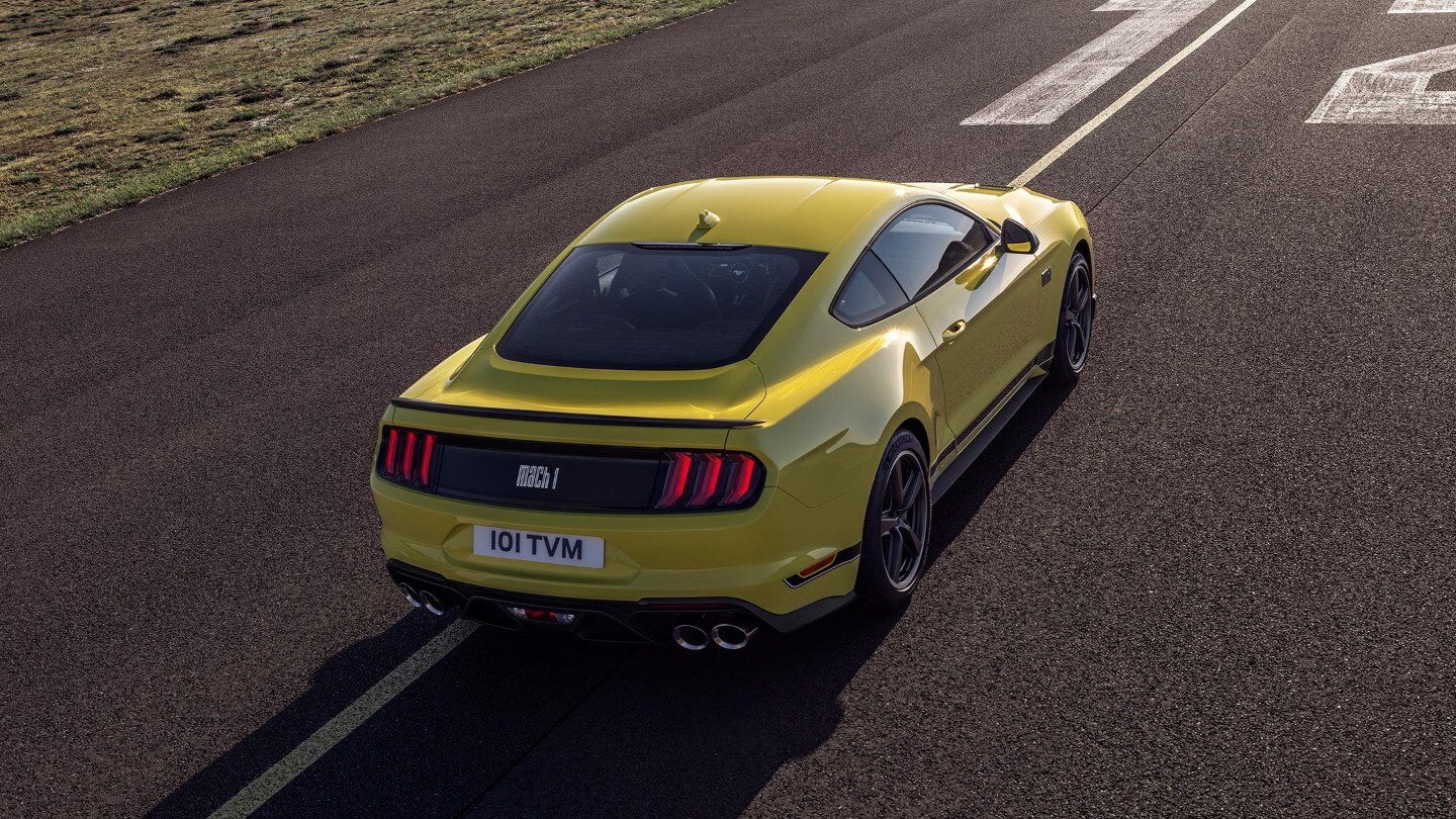 Bovenaanzicht van de Mustang Mach-1