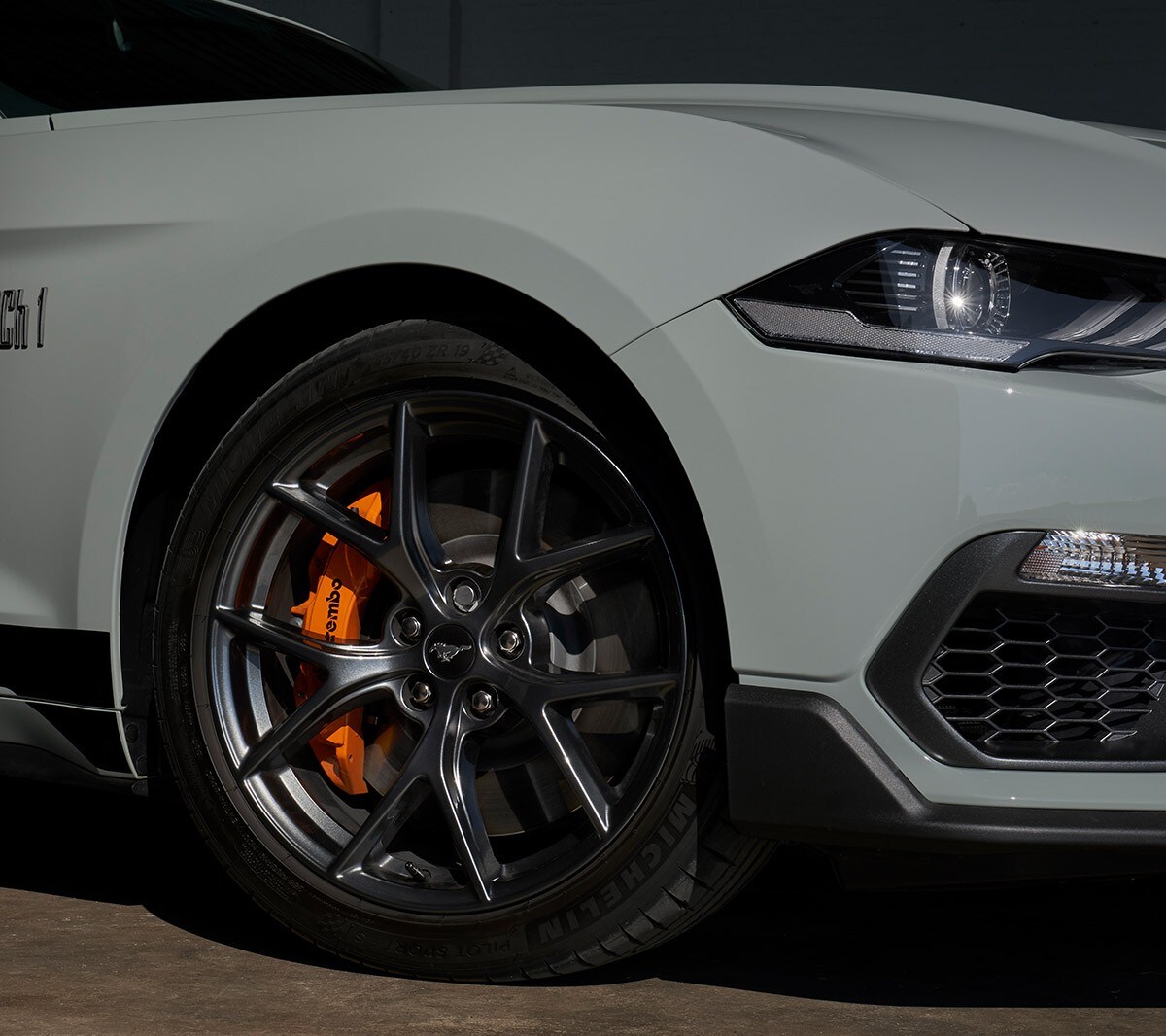 De velgen van de Mustang Mach-1 