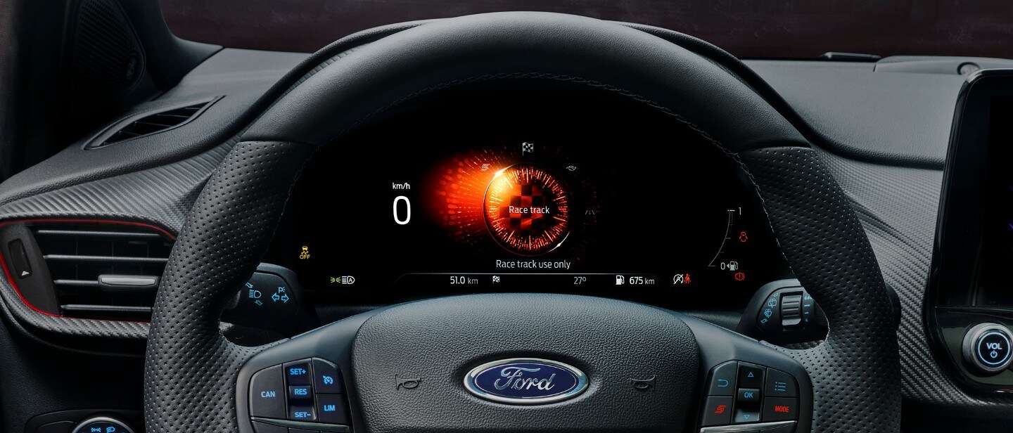 Het dashboard van de Ford Puma ST-X 