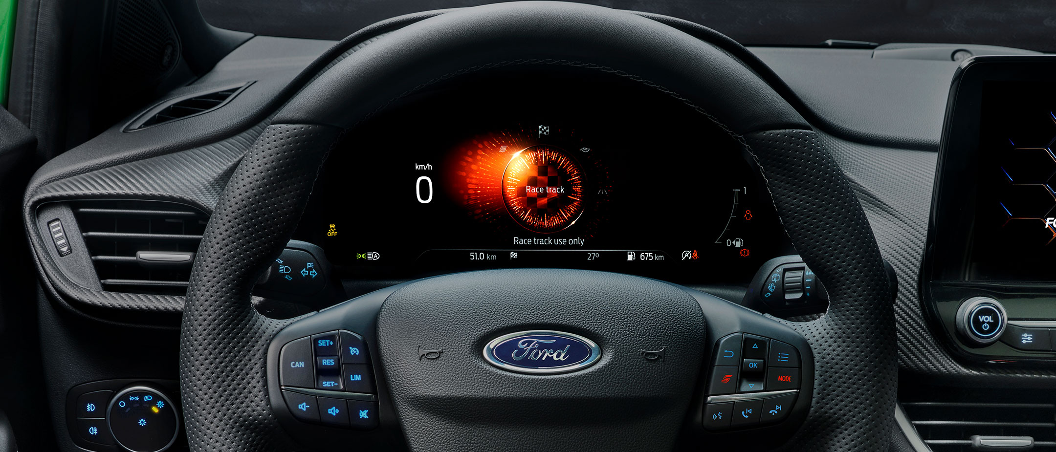 Het dashboard van de Ford Puma ST-X 
