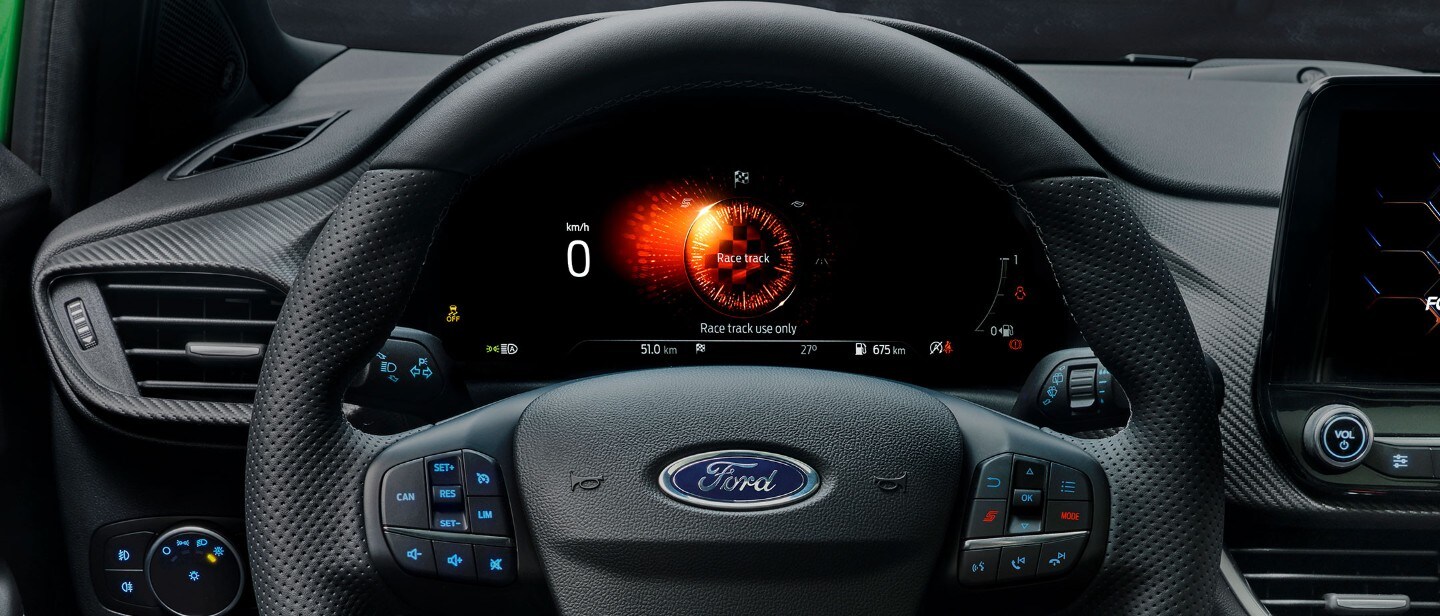 Het dashboard van de Ford Puma ST-X