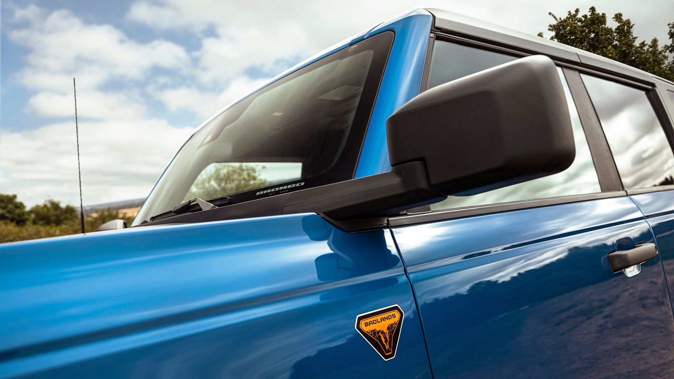 Ford Bronco wing mirror close-up