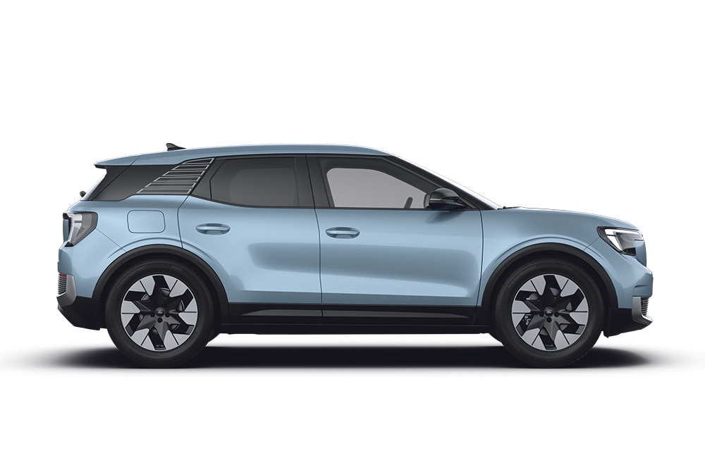 Een blauwe Ford Explorer, onderdeel van het assortiment gezinsauto's van Ford.