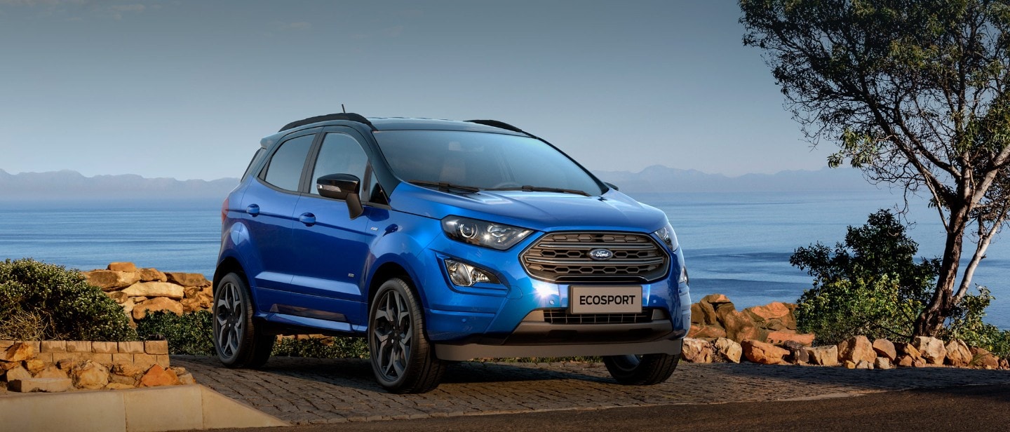 Blue Ford EcoSport Ford Small Cars. Agile, practical and big on personality.