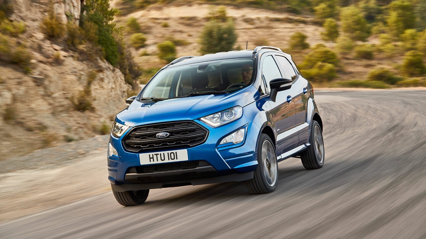 Blue Ford EcoSport 3/4 angle