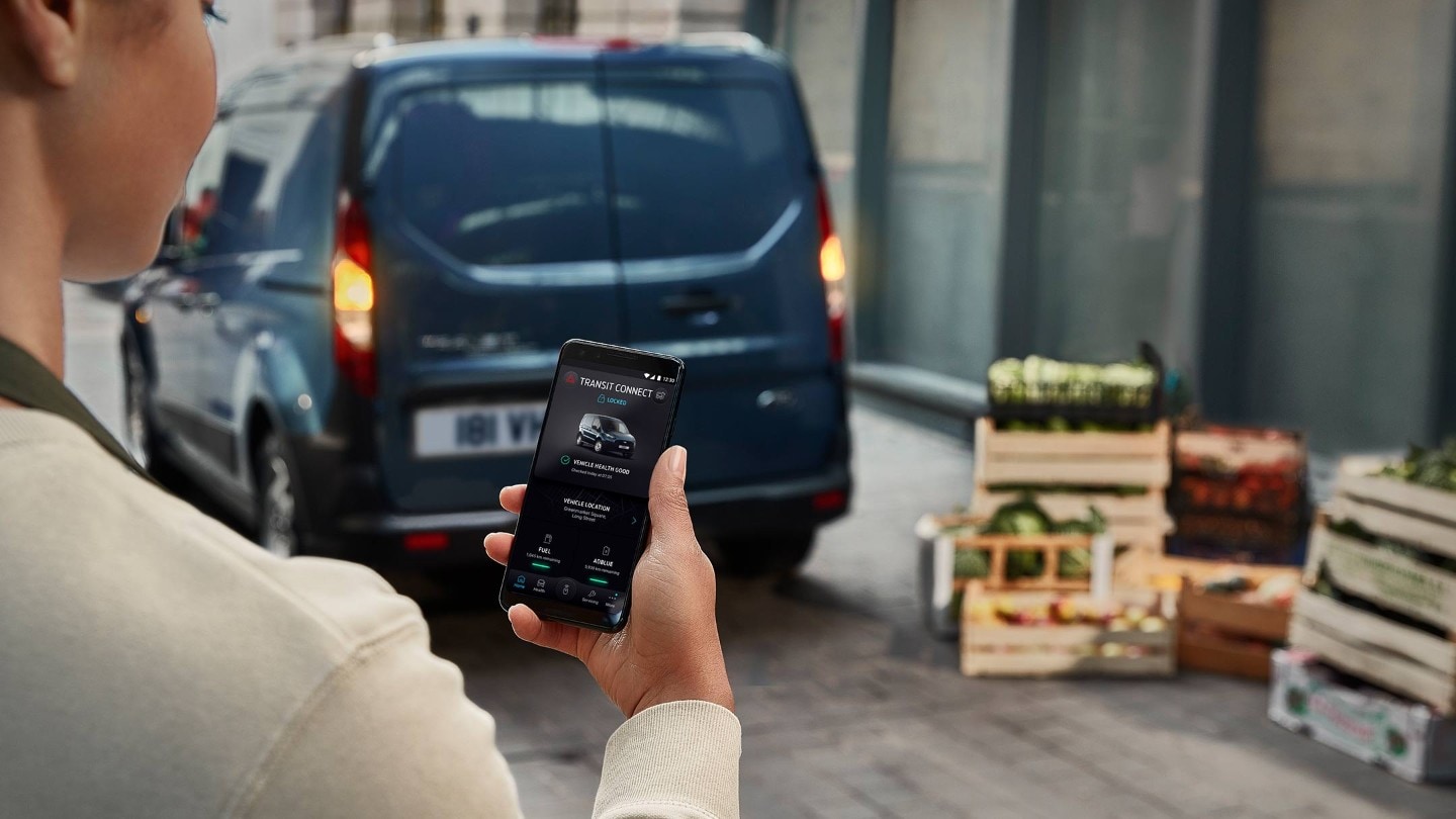 SYNC 3 op het display in de Ford Transit Connect