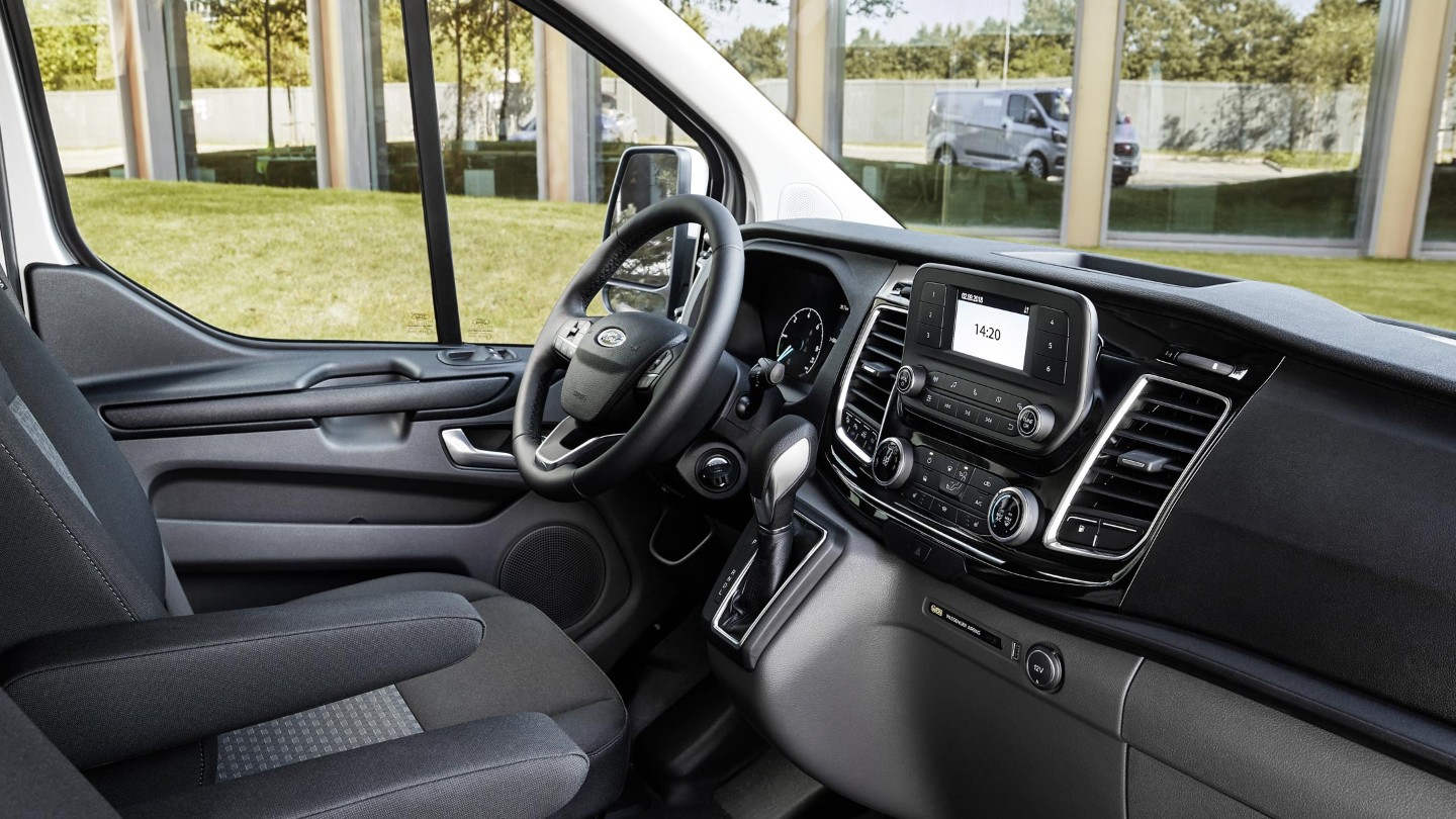 Het interieur van de Ford Transit Custom