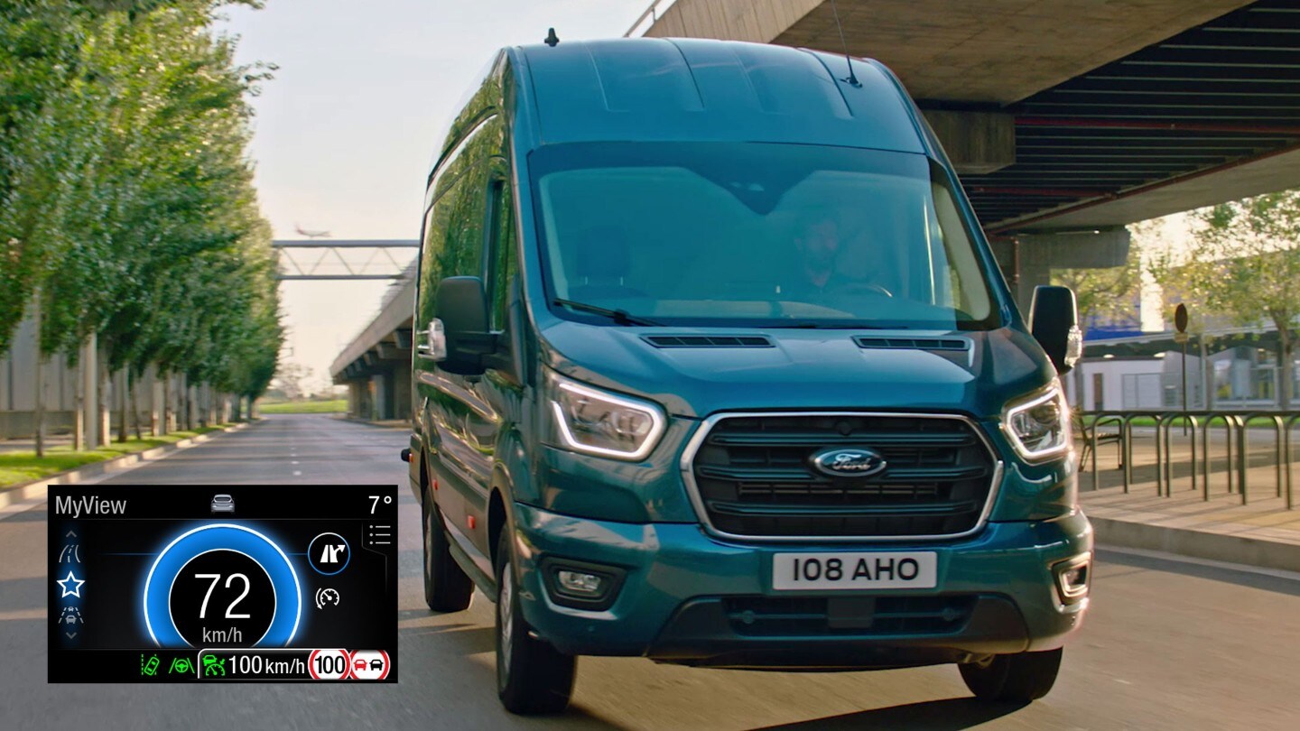 De Ford Transit met de juiste snelheid