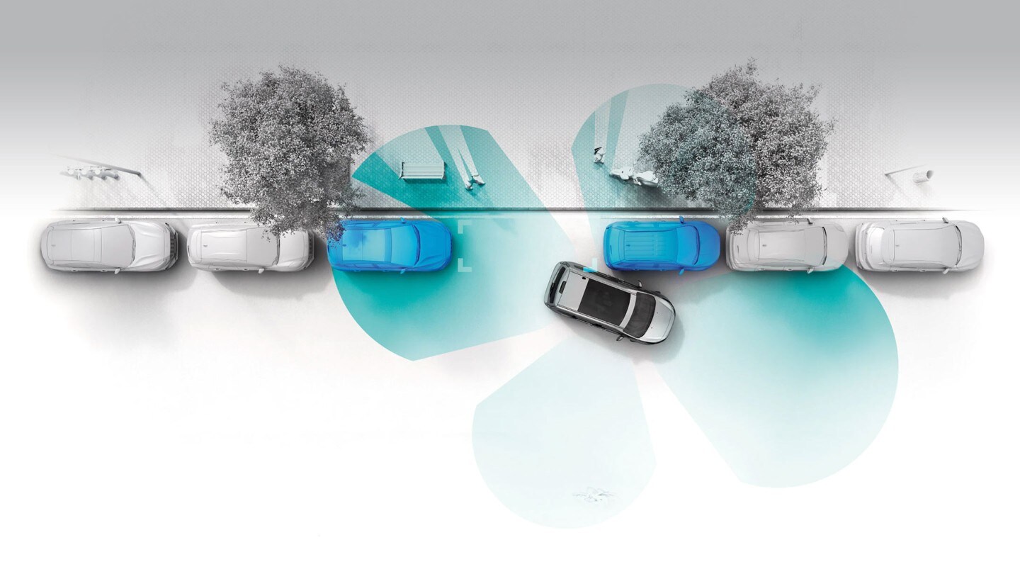 Driver assist parallel parking graphic
